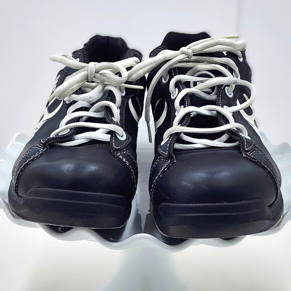 Etonic Men's Black White Glo Skull Perfect Slide Bowling Shoes - Size 11 - Picture 3 of 12